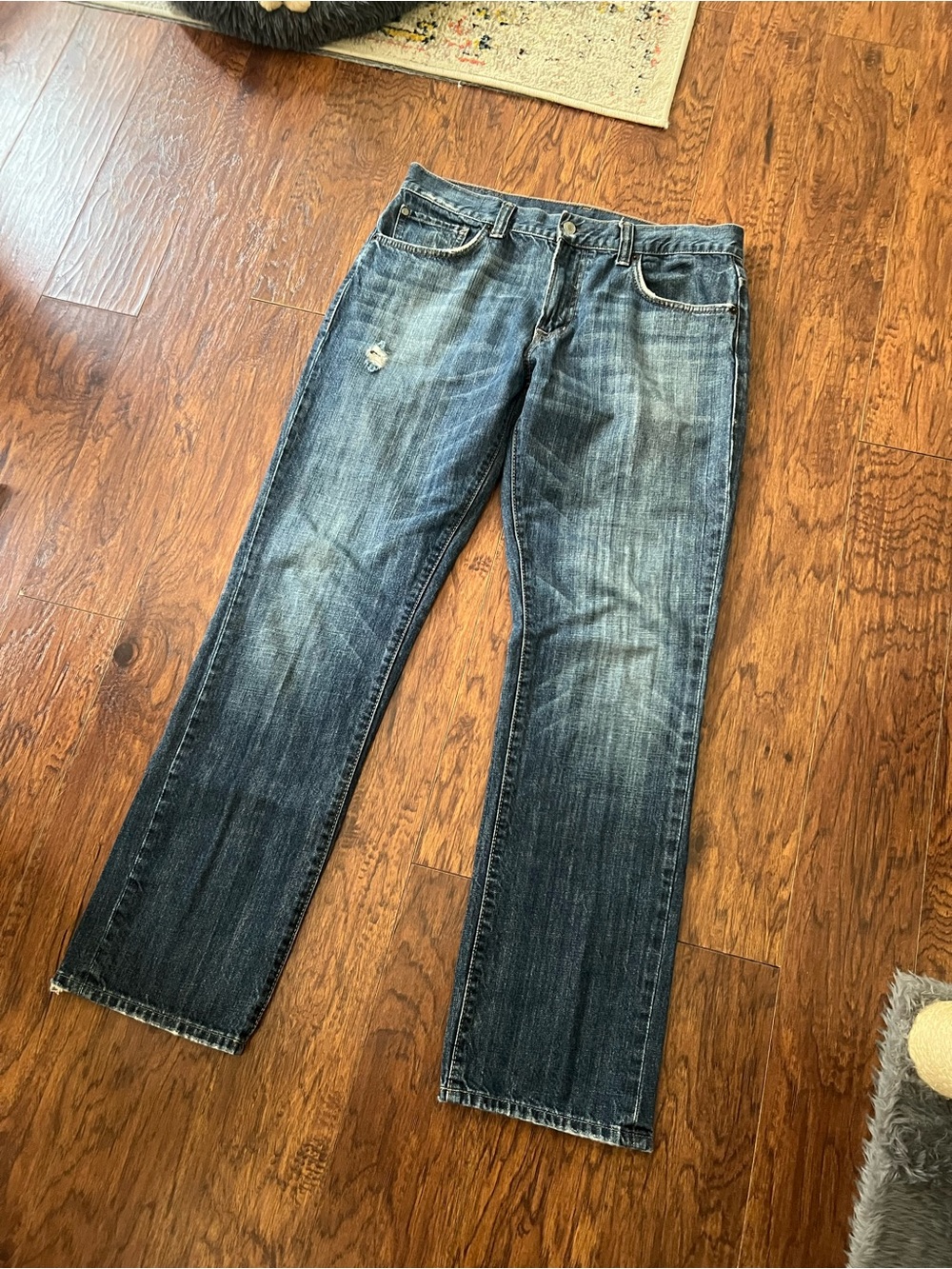 Denim & Supply Ralph Lauren Slouch Distressed Straight Leg Men's Jeans 34x32